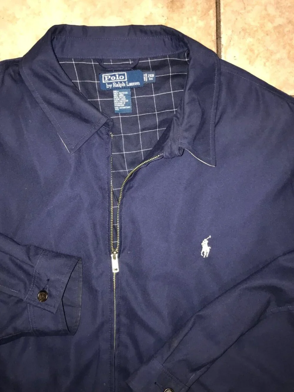 Men's Polo Ralph Lauren Harrington Bi Swing Jacket-Size 2XB BIG (Navy)